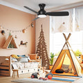Smart Ceiling Fans with Lights, 44 inch Matter Ceiling Fan Compatible with Alexa, RGBCW Color Changing WiFi Bluetooth Group