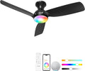 Smart Ceiling Fans with Lights, 45 inch Matter Ceiling Fan Work with Alexa, product image