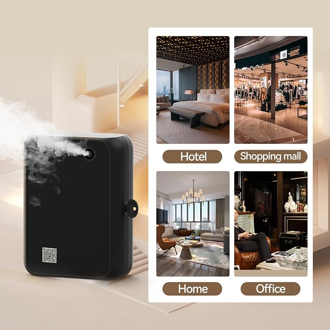 Smart Essential Oil Diffuser with Bluetooth,Waterless Scent Machine for Home,Office,Hotel,and Large Room – Timer Function &