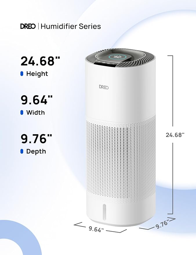 Smart Evaporative Humidifier Large Room up to 1000ft2, 800ml/h High Output Air Humidifiers for Bedroom, 10L, alternate