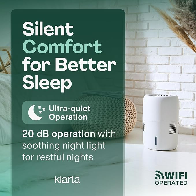Smart Evaporative Humidifier with App Control & 3L Tank – Mist-Free, No White Dust – Quiet Operation for Better Sleep – Humea