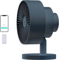 Smart Fan – Ultra-Quiet 2-in-1 Air Circulator with Remote – 5-Speed Compact Cooling Fan – Whisper-Quiet - App Compatible