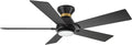 Smart Flush Mount Ceiling Fans with Lights 52”, 3 Light Colors Dimmable, 10 Speeds DC Ceiling Fan with Remote, Outdoor