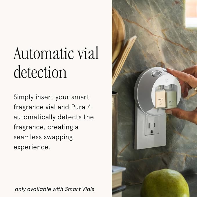 Smart Home Fragrance Device Starter Set - 4 - Scent Diffuser for Home - Includes Fragrance Aroma Diffuser - Square Box