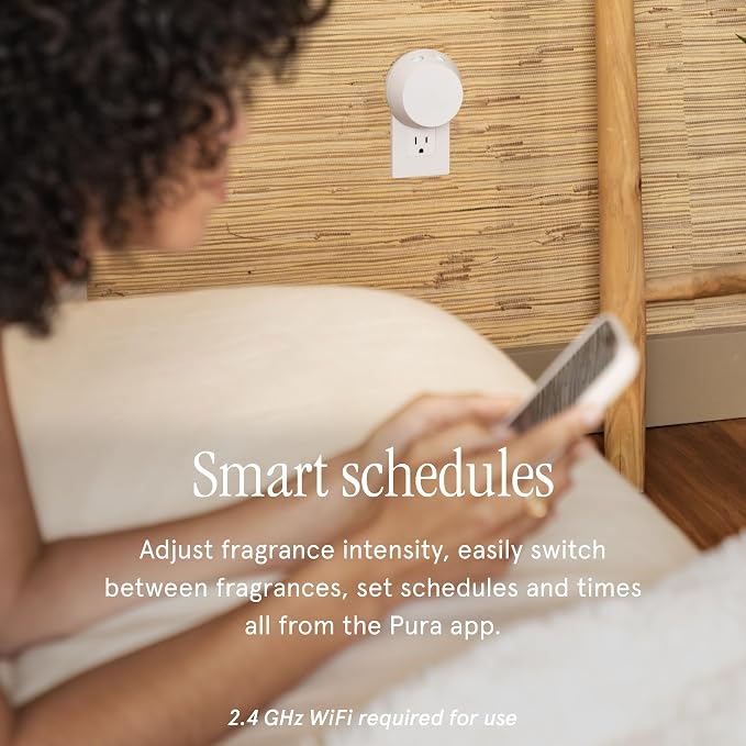 Smart Home Fragrance Device Starter Set - 4 - Scent Diffuser for Home - Includes Fragrance Aroma Diffuser - Square Box