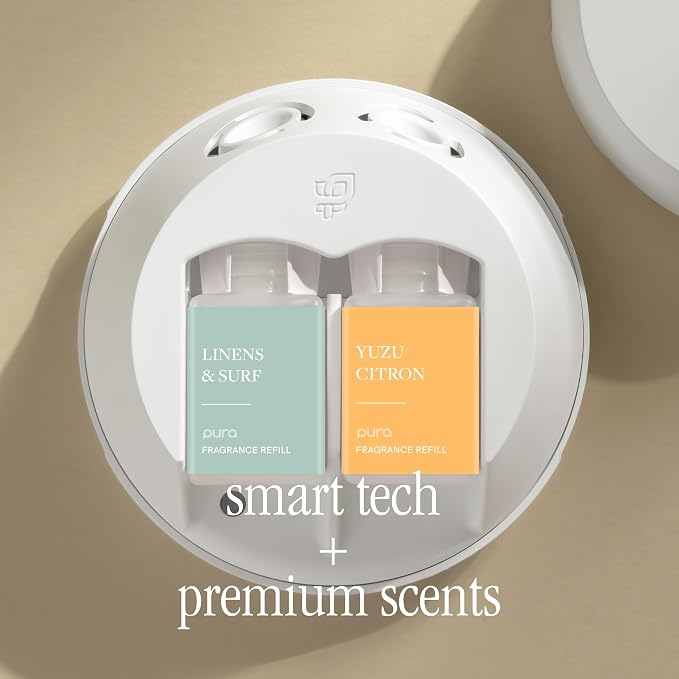 Smart Home Fragrance Device Starter Set - 4 - Scent Diffuser for Home - Includes Fragrance Aroma Diffuser - Square Box