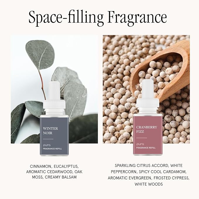 Smart Home Fragrance Device Starter Set - 4 - Scent Diffuser for Home - Includes Fragrance Aroma Diffuser - Square Box