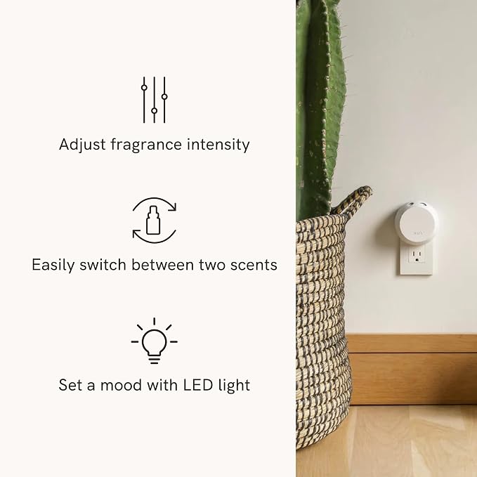 Smart Home Fragrance Device Starter Set - 4 - Scent Diffuser for Home - Includes Fragrance Aroma Diffuser - Square Box