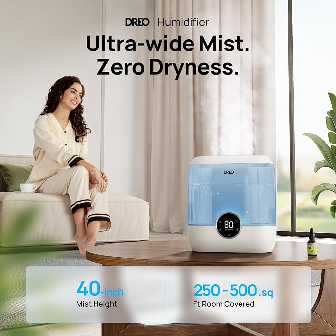 Smart Humidifiers for Bedroom, 6L Top Fill Supersized Cool Mist Humidifier for Large Room, 60 Hour Runtime, alternate product