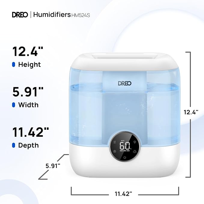 Smart Humidifiers for Bedroom, 6L Top Fill Supersized Cool Mist Humidifier for Large Room, 60 Hour Runtime, alternate product