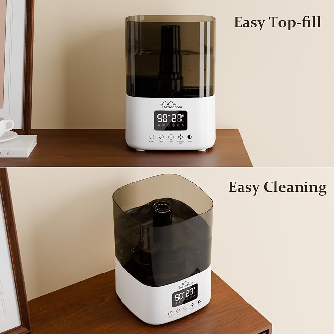 Smart Humidifiers for Bedroom, Top Fill 4L Cool Mist Air Humidifier for Large Room, Essential Oil Diffuser App Control