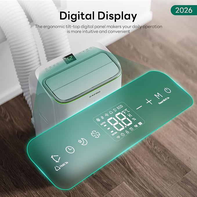 Smart Inverter Portable Air Conditioners, 14000 BTU (10000 BTU SACC) Dual Hose Portable AC Unit with Energy Saving/Ultra