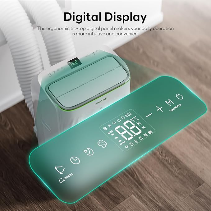 Smart Inverter Portable Air Conditioners, 16000 BTU (12000 BTU SACC) Dual Hose Portable AC Unit with Energy Saving/Ultra