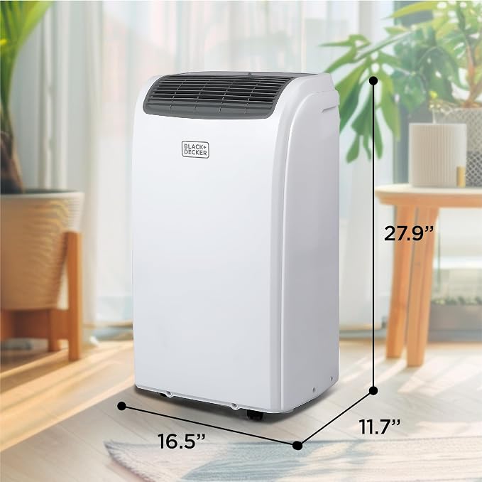 Smart Portable Air Conditioner, 12,000 BTU for Rooms up to 550 Sq. Ft., Smart Portable AC with Follow Me Remote and Window