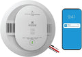 Smart Smoke and Carbon Monoxide Detector, Ring App Enabled for Real-Time Notifications, Hardwired Alarm, AA