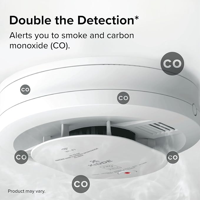 Smart Smoke and Carbon Monoxide Detector, Ring App Enabled for Real-Time Notifications, Wire-Free, alternate view 4