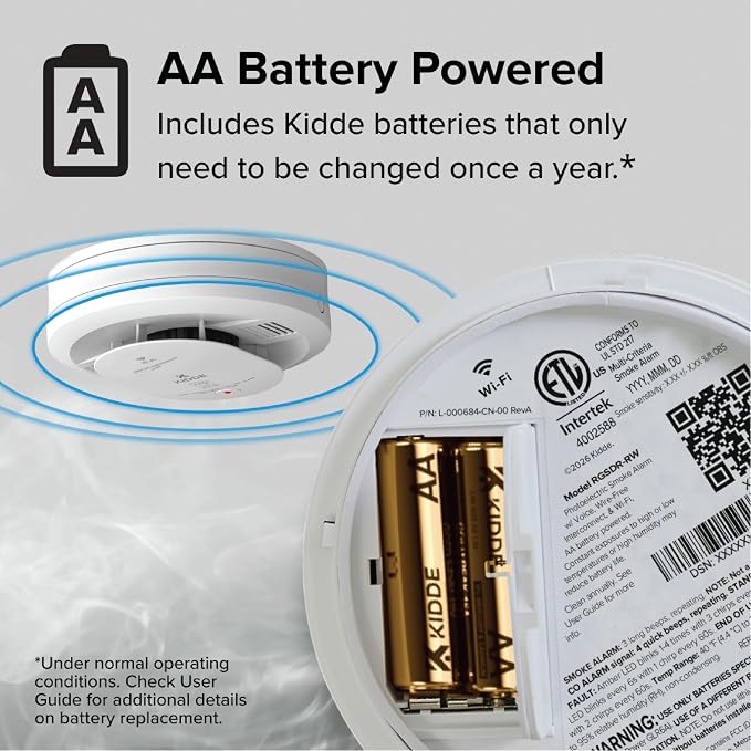 Smart Smoke and Carbon Monoxide Detector, Ring App Enabled for Real-Time Notifications, Wire-Free, alternate view 7