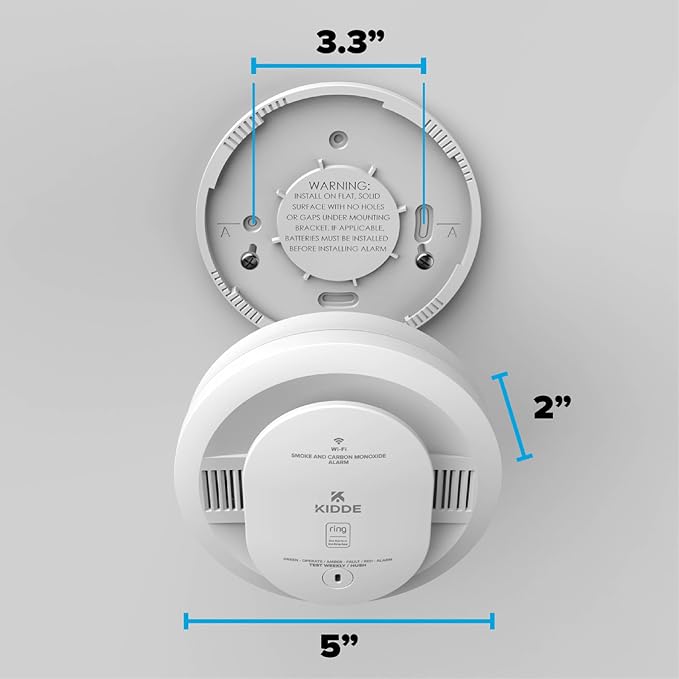 Smart Smoke and Carbon Monoxide Detector, Ring App Enabled for Real-Time Notifications, Wire-Free, alternate view 10
