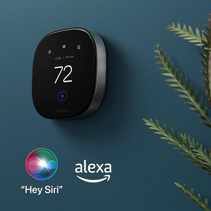 Smart Thermostat Premium with Siri and Alexa and Built in Air Quality Monitor and Smart Sensor with SmartSensor for Doors and