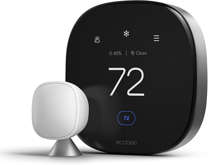 Smart Thermostat Premium with Smart Sensor and Air Quality Monitor - Programmable Wifi Thermostat - Works with Siri, Alexa