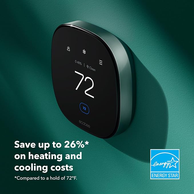 Smart Thermostat Premium with Smart Sensor and Air Quality Monitor - Programmable Wifi Thermostat - Works with Siri, Alexa
