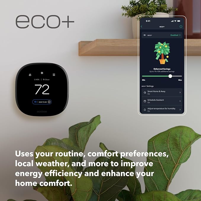 Smart Thermostat Premium with Smart Sensor and Air Quality Monitor - Programmable Wifi Thermostat - Works with Siri, Alexa