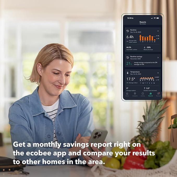 Smart Thermostat Premium with Smart Sensor and Air Quality Monitor - Programmable Wifi Thermostat - Works with Siri, Alexa