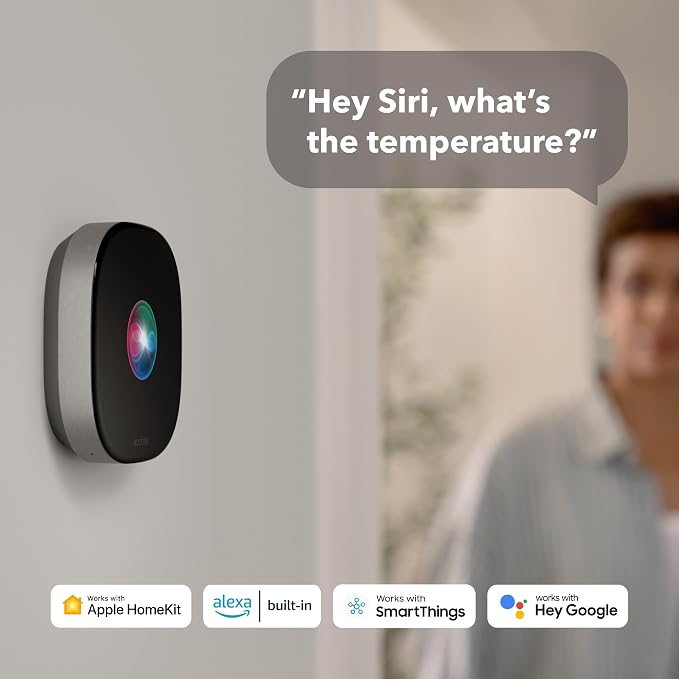 Smart Thermostat Premium with Smart Sensor and Air Quality Monitor - Programmable Wifi Thermostat - Works with Siri, Alexa
