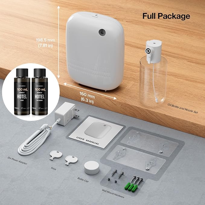 Smart Waterless Essential Oil Diffuser (400 mL Capacity) Hotel Scent Starter Kit with 200mL Fragrance Oil, alternate product