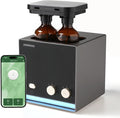 Smart Waterless Essential Oil Diffuser with Dual Nozzle, Cold Air Tech Scent Air Machine with 8 Timer Settings, 9 Mist