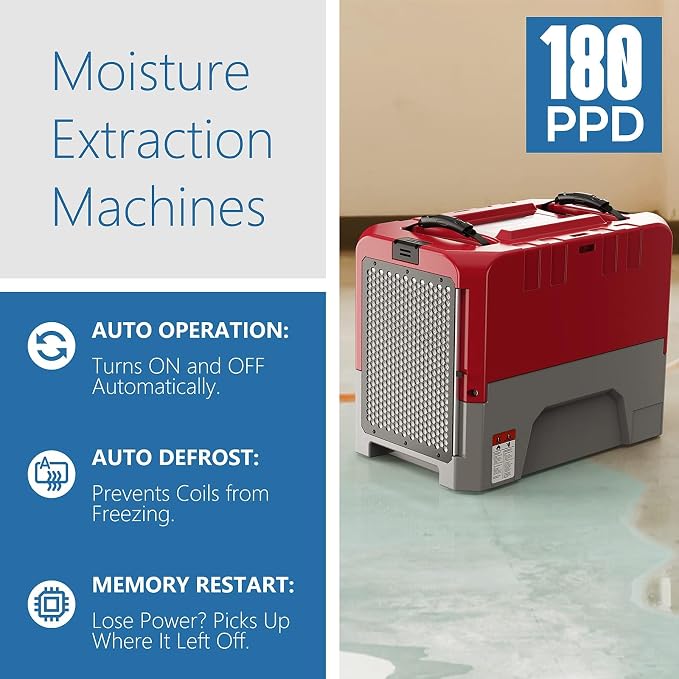 Smart WiFi LGR Commercial Dehumidifier up to 180 PPD (Saturation) with Pump, 5 Years Limited Warranty, alternate product view