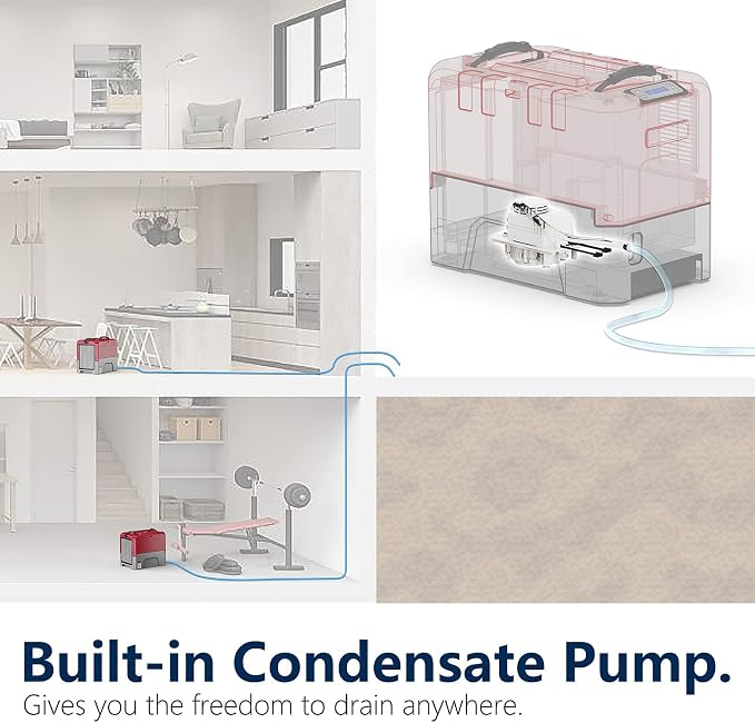 Smart WiFi LGR Commercial Dehumidifier up to 180 PPD (Saturation) with Pump, 5 Years Limited Warranty, alternate product view