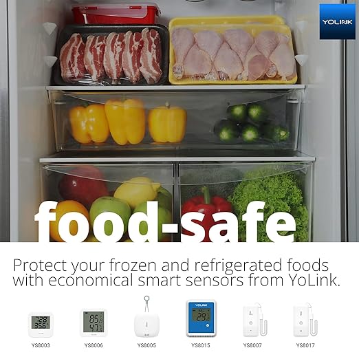 Smart Wireless Temperature & Humidity Sensor, Wide Temp Range for Fridge, Green House, Pet Cage, App Alerts, Emails