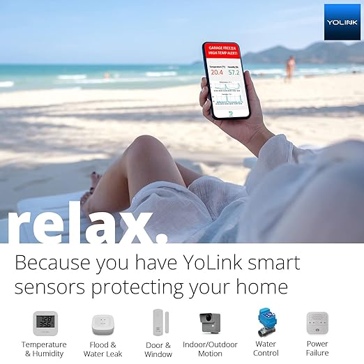 Smart Wireless Temperature & Humidity Sensor, Wide Temp Range for Fridge, Green House, Pet Cage, App Alerts, Emails