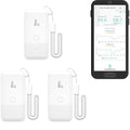 Smart Wireless Thermometer Hygrometer, 3-Pack, Wide Temp Range for Freezer, Fridge, Green House, Pet Cage, App Alerts