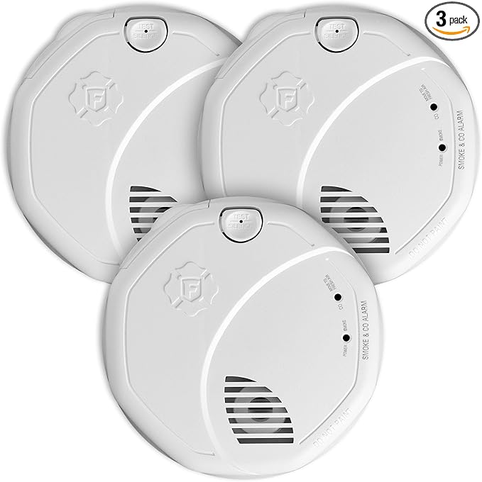 SMCO100 Battery-Operated Combination Smoke & Carbon Monoxide Alarm - 3 Pack, product image