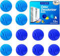 Sneaker Deodorizer Balls 12 Pack, Linen and Escape Scent, Odor Eliminator Balls for Closet Car Gym Bag, Long Lasting Small