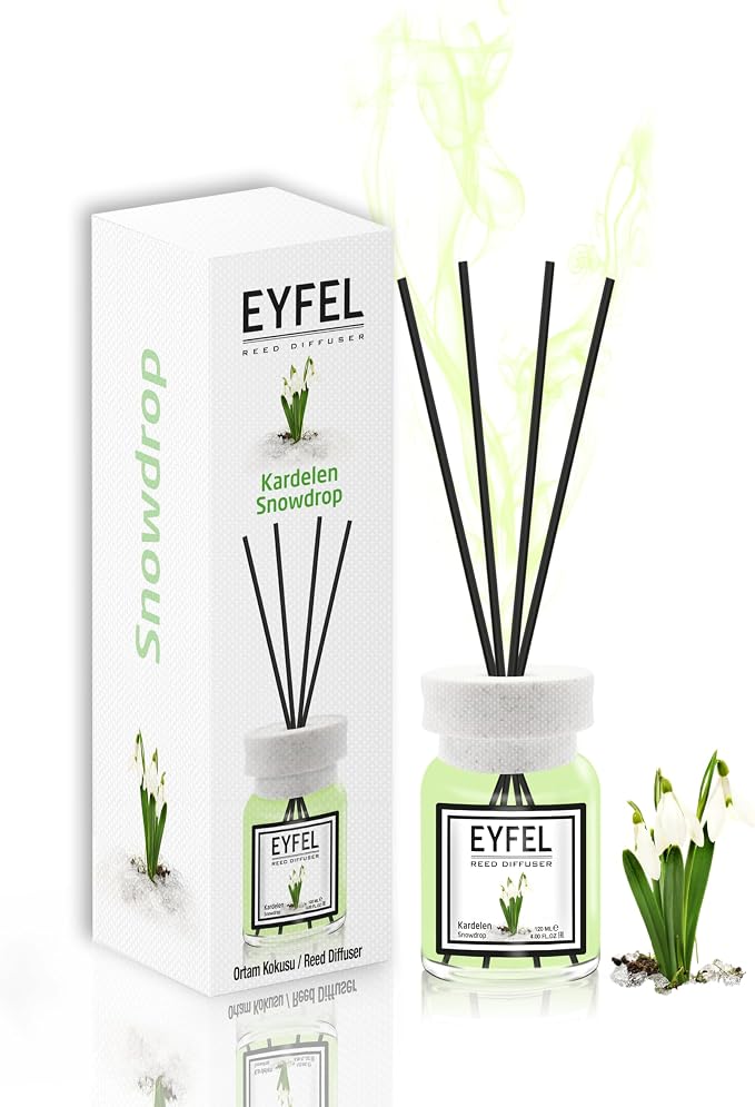 Snowdrop Reed Diffuser Set - 4.05 fl oz, Bathroom & Home Scented Sticks, product image