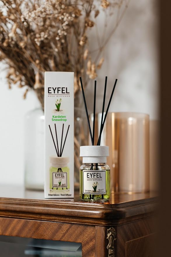 Snowdrop Reed Diffuser Set - 4.05 fl oz, Bathroom & Home Scented Sticks, alternate product view 4