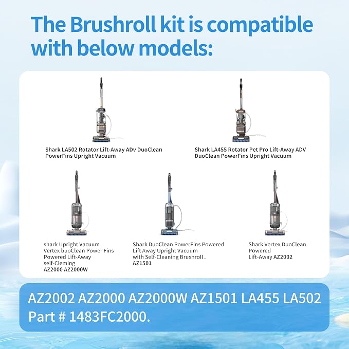 Soft Brushroll Replacement Parts Acessories for Shark Vertex DuoClean PowerFin Upright Vacuum AZ2002 AZ2000 AZ2000W AZ2001AMZ