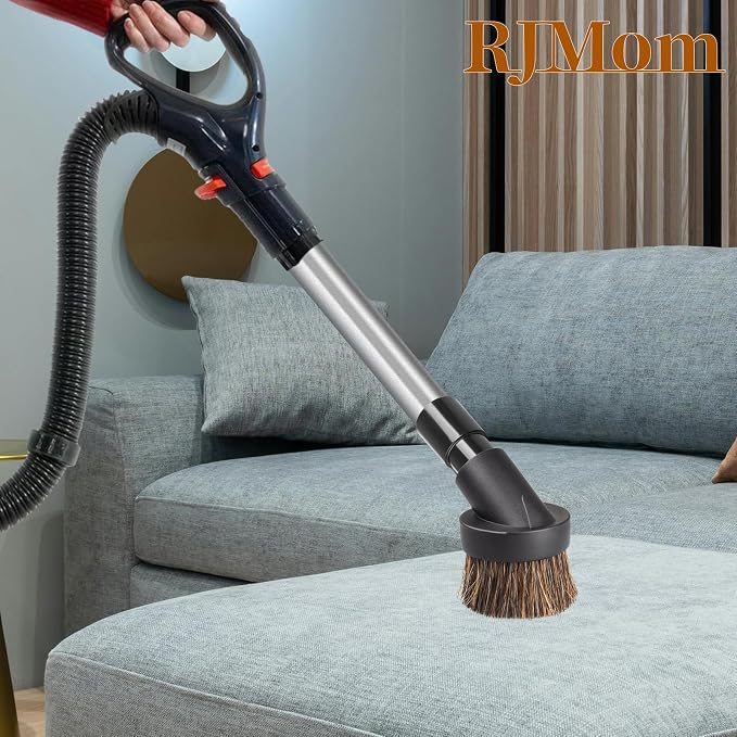 Soft Horse Hair Vacuum Brush Attachment For Shark Vacuum - Round Brush With Adapter - To Convert The 1 1/4" Tool To 1 1/2"