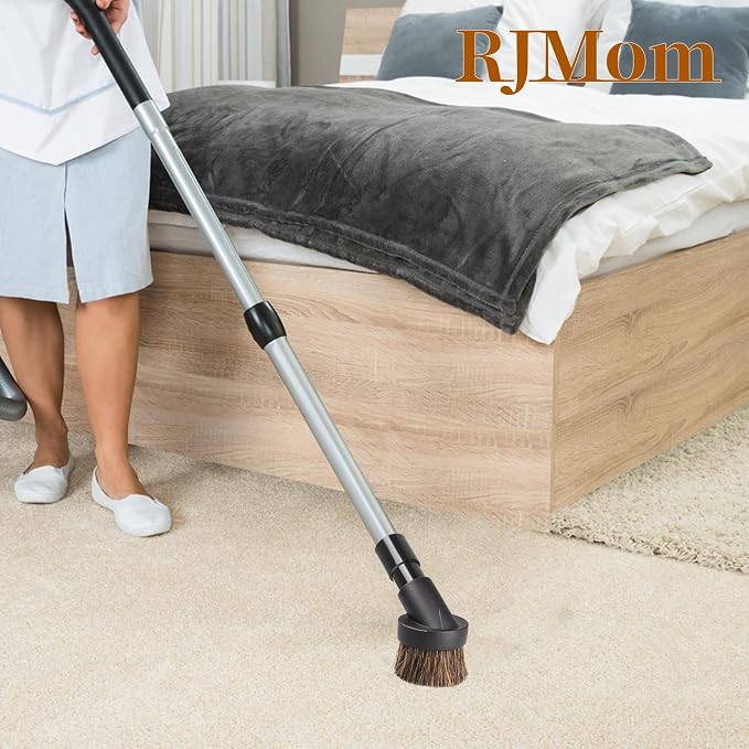 Soft Horse Hair Vacuum Brush Attachment For Shark Vacuum - Round Brush With Adapter - To Convert The 1 1/4" Tool To 1 1/2"