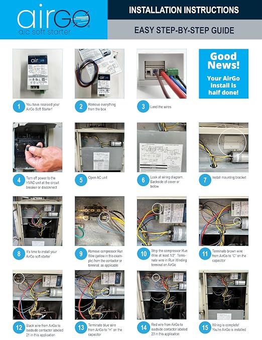 Soft Starter for Air Conditioners & Heat Pumps – Reduces Startup Surge, Reverse Motor Protection, Easy DIY Install