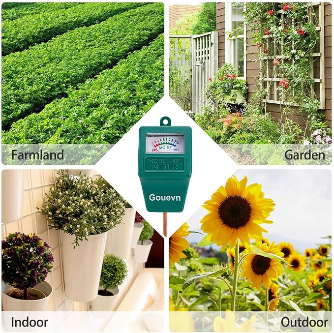 Soil Moisture Meter, Plant Moisture Meter Indoor & Outdoor, Hygrometer Moisture Sensor Soil Test Kit Plant Water Meter for