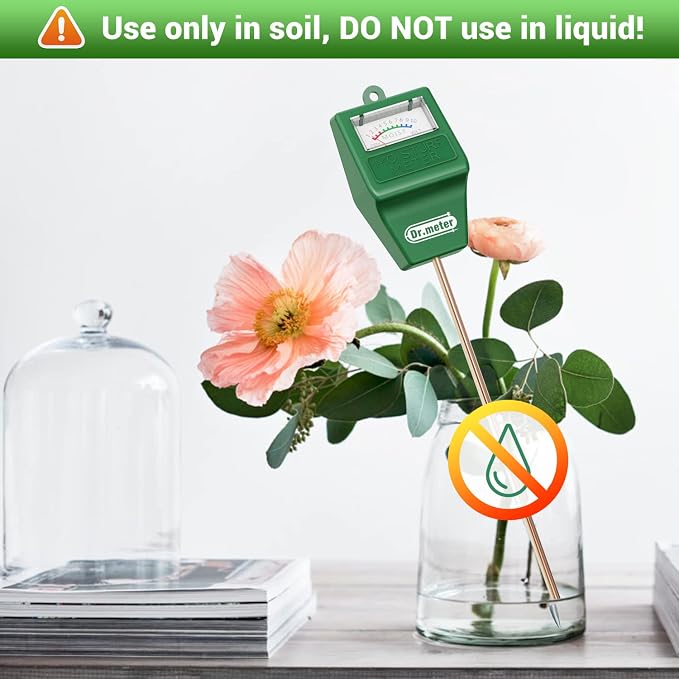 Soil Moisture Meter, Plant Water Meter for Garden Lawn Farm Indoor & Outdoor Use, Soil Tester Hygrometer Sensor for House