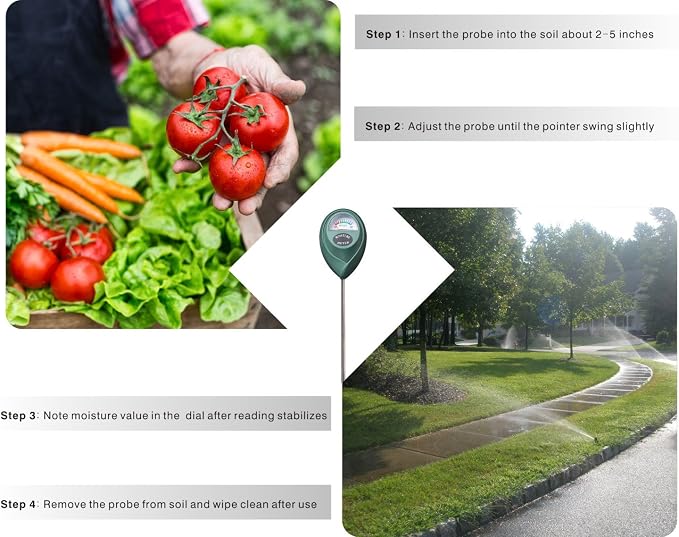 Soil Moisture Meter, Plant Water Monitor, Hygrometer Sensor for Gardening, Farming, Indoor and Outdoor Plants, alternate