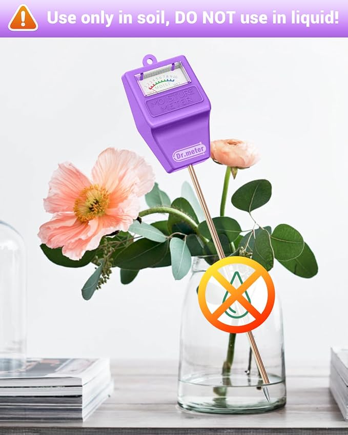Soil Moisture Meter Tester for Plants, Hygrometer Moisture Sensor for Houseplants Indoor Outdoor Garden Lawn Use - Plant