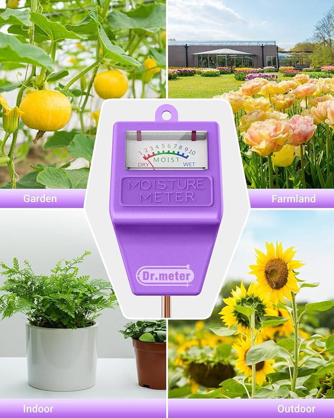 Soil Moisture Meter Tester for Plants, Hygrometer Moisture Sensor for Houseplants Indoor Outdoor Garden Lawn Use - Plant
