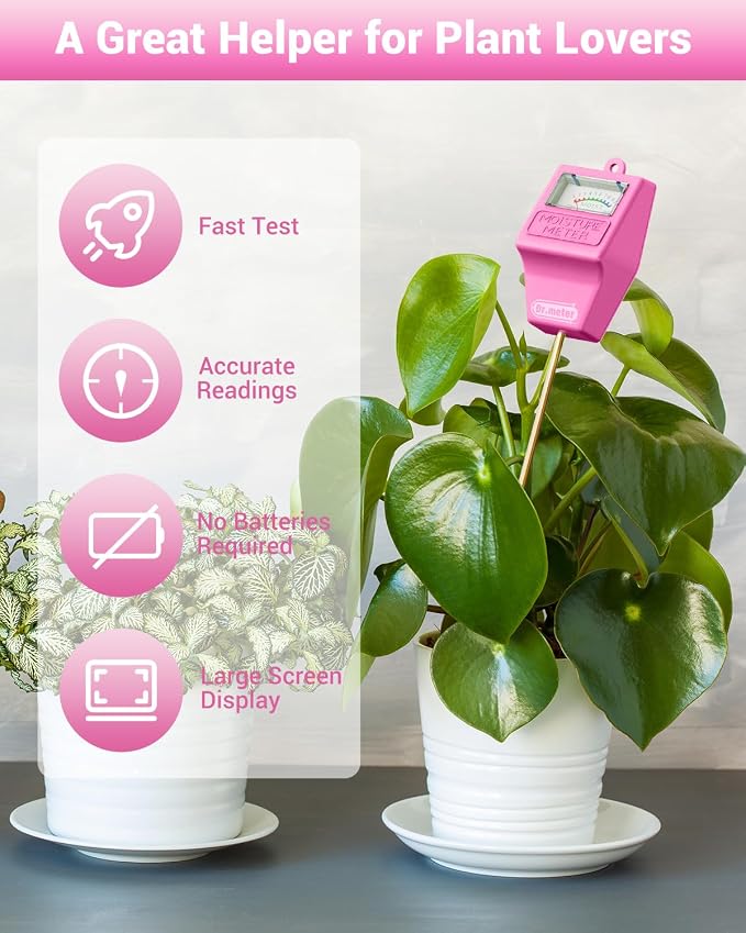 Soil Moisture Meter Tester for Plants, Hygrometer Moisture Sensor for Houseplants Indoor Outdoor Garden Lawn Use, alternate