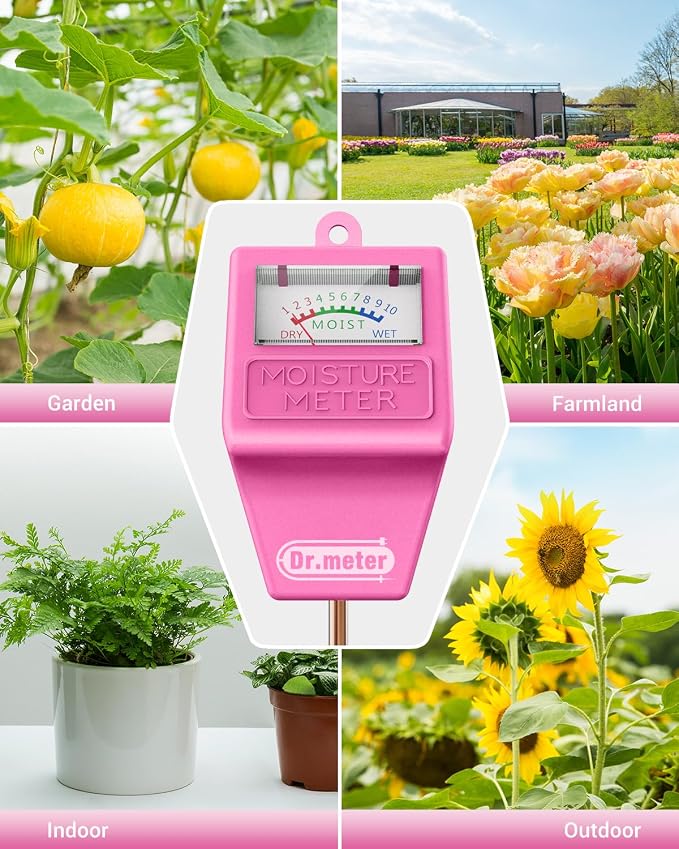 Soil Moisture Meter Tester for Plants, Hygrometer Moisture Sensor for Houseplants Indoor Outdoor Garden Lawn Use, alternate